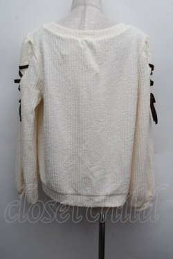 画像3: axes femme / 袖レースアッププルオーバー  オフ S-25-12-13-015-AX-TO-HR-ZS