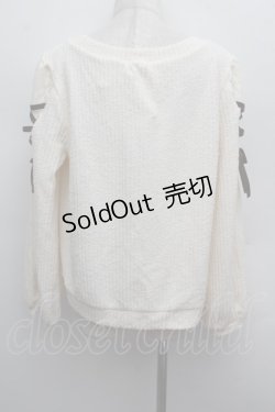 画像3: axes femme / 袖レースアッププルオーバー  オフ S-25-12-13-015-AX-TO-HR-ZS