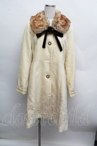 axes femme / 裾刺繍コート  オフ S-25-12-13-017-AX-CO-HR-ZS