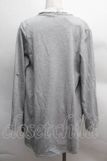 画像2: axes femme / レース切替カーディガン  グレー S-25-12-13-018-AX-BL-HR-ZI (2)