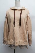 axes femme / 肩レースプルパーカー  ベージュ S-25-12-13-021-AX-BL-HR-ZS