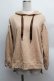 画像1: axes femme / 肩レースプルパーカー  ベージュ S-25-12-13-021-AX-BL-HR-ZS (1)