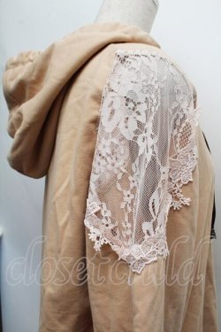 画像3: axes femme / 肩レースプルパーカー  ベージュ S-25-12-13-021-AX-BL-HR-ZS