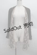 axes femme / レース切替カーディガン  ブラウン S-25-12-13-022-AX-BL-HR-ZS