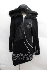 Sixh / ファーフード切替パーカー  黒 S-25-12-13-026-HN-TO-HR-ZS