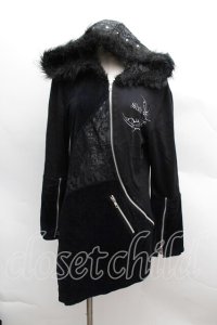 Sixh / ファーフード切替パーカー  黒 S-25-12-13-026-HN-TO-HR-ZS