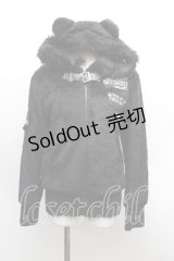 MAD / 猫耳ボアパーカー  黒 S-25-12-13-028-PU-TO-HR-ZS