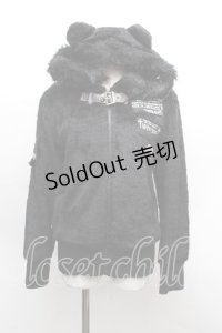 MAD / 猫耳ボアパーカー  黒 S-25-12-13-028-PU-TO-HR-ZS