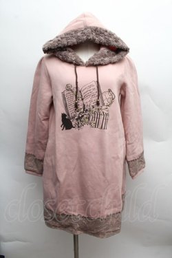 画像1: axes femme / シルエットプリント裏起毛ワンピース  ピンク S-25-12-13-032-AX-OP-HR-ZS