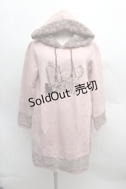 画像1: axes femme / シルエットプリント裏起毛ワンピース  ピンク S-25-12-13-032-AX-OP-HR-ZS