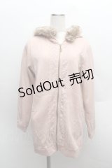 axes femme / ファー付ロングパーカー  ピンク S-25-12-13-033-AX-TO-HR-ZS