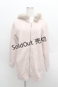 axes femme / ファー付ロングパーカー  ピンク S-25-12-13-033-AX-TO-HR-ZS