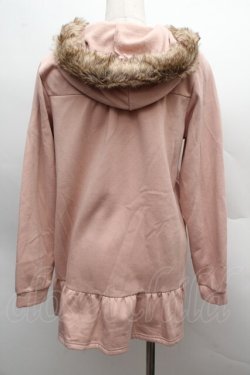 画像2: axes femme / ファー付ロングパーカー  ピンク S-25-12-13-033-AX-TO-HR-ZS