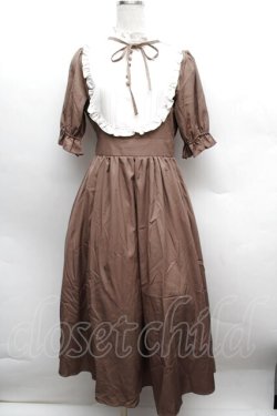 画像1: m petit by misako / ナシジムジキリカエワンピース M ブラウン S-25-12-13-035-LO-OP-AS-ZS