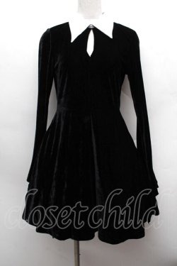 画像1: KILLSTAR / ベロアワンピース  黒 S-25-12-13-037-PU-OP-AS-ZS