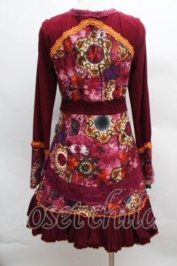 画像2: Ozz oneste / チャイナ切替ワンピース  ワイン S-25-12-13-039-OO-TO-HR-ZS