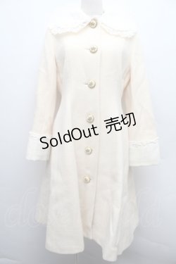 画像1: Innocent World / リボンクラウンレースコート  アイボリー S-25-12-15-045-IW-CO-HR-ZS
