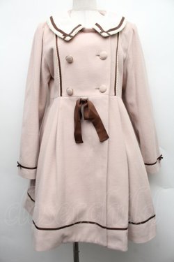 画像1: Amavel / リボン付セーラーカラーコート  ベージュ S-25-12-15-047-CA-CO-HR-ZS