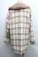 画像2: axes femme POETIQUE / ファー襟チェックコート  ベージュ S-25-12-15-048-AX-CO-HR-ZS (2)