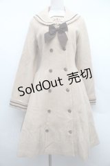 Innocent World / セーラー刺繍コート  ベージュ S-25-12-15-049-IW-CO-HR-ZS