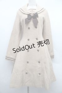 Innocent World / セーラー刺繍コート  ベージュ S-25-12-15-049-IW-CO-HR-ZS