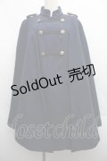 axes femme / ナポレオンマント風コート  紺 S-25-12-15-050-AX-CO-HR-ZS
