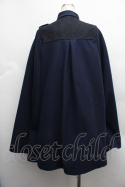 画像2: axes femme / ナポレオンマント風コート  紺 S-25-12-15-050-AX-CO-HR-ZS