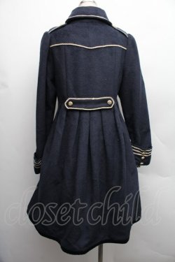 画像2: Amavel / ノスタルジアクロック刺繍ミリタリーロングコート  紺 S-25-12-15-051-CA-CO-HR-ZS