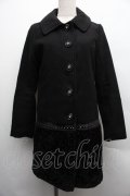 axes femme POETIQUE / フロッキー切替コート  黒 S-25-12-15-052-AX-CO-HR-ZS