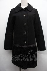 axes femme POETIQUE / フロッキー切替コート  黒 S-25-12-15-052-AX-CO-HR-ZS