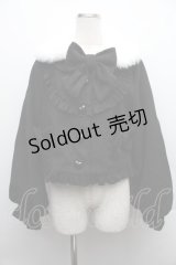 To Alice / ファー襟付きリボンコート  黒 S-25-12-15-053-LO-CO-HR-ZS