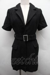 EATME / テーラードミニワンピース S 黒 S-25-12-15-054-LO-OP-AS-ZS