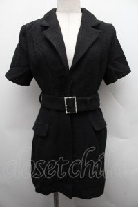 EATME / テーラードミニワンピース S 黒 S-25-12-15-054-LO-OP-AS-ZS