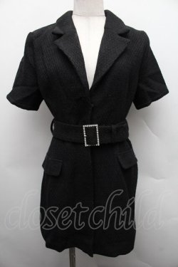 画像1: EATME / テーラードミニワンピース S 黒 S-25-12-15-054-LO-OP-AS-ZS