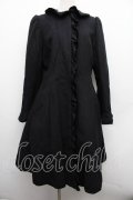 Moi-meme-Moitie / フリルコート  黒 S-25-12-15-055-MO-CO-HR-ZS