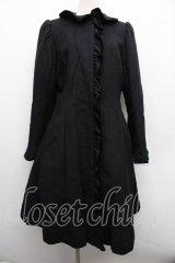 Moi-meme-Moitie / フリルコート  黒 S-25-12-15-055-MO-CO-HR-ZS