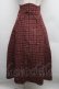 画像1: axes femme / コルセット風チェック柄スカート  ワイン S-25-12-15-058-AX-SK-HR-ZS (1)