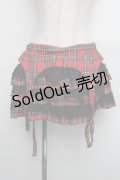 Drug Honey / タータンチェックスカート  赤 S-25-12-15-059-PU-SK-AS-ZS
