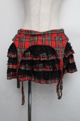 Drug Honey / タータンチェックスカート  赤 S-25-12-15-059-PU-SK-AS-ZS