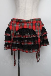 Drug Honey / タータンチェックスカート  赤 S-25-12-15-059-PU-SK-AS-ZS