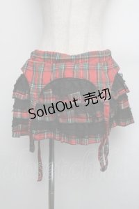 Drug Honey / タータンチェックスカート  赤 S-25-12-15-059-PU-SK-AS-ZS
