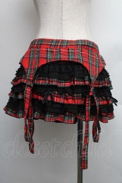 画像2: Drug Honey / タータンチェックスカート  赤 S-25-12-15-059-PU-SK-AS-ZS