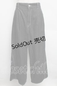 axes femme / バックリボンワイドデニムパンツ  ブラックデニム S-25-12-15-062-AX-PA-AS-ZS