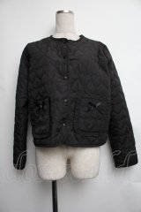 m petit by misako / クロミタフタハートキルトジャケット  黒 S-25-12-15-063-LO-JA-HR-ZS