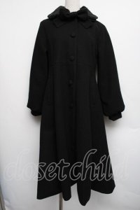 m petit by misako / AM*リボンコート  黒 S-25-12-15-064-LO-CO-HR-ZS