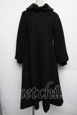 画像1: m petit by misako / AM*リボンコート  黒 S-25-12-15-064-LO-CO-HR-ZS