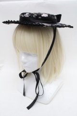 Kurumi Collaboration / 花柄ヘッドドレス  黒 S-25-12-15-006-LO-AC-AS-ZS