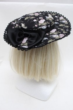 画像2: Kurumi Collaboration / 花柄ヘッドドレス  黒 S-25-12-15-006-LO-AC-AS-ZS