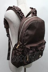 m petit by misako / ナイロンフリルリュック  ブラウン S-25-12-15-008-LO-BG-HR-ZS