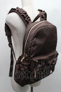 m petit by misako / ナイロンフリルリュック  ブラウン S-25-12-15-008-LO-BG-HR-ZS